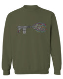 Cool Graphic Good Vibes Cassette Gun Music Love men's Crewneck Sweatshirt