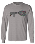 Cool Graphic Good Vibes Cassette Gun Music Love mens Long sleeve t shirt