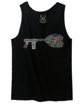 Cool Graphic Good Vibes Cassette Gun Music Love men's Tank Top