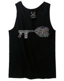 Cool Graphic Good Vibes Cassette Gun Music Love men's Tank Top
