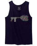 Cool Graphic Good Vibes Cassette Gun Music Love men's Tank Top