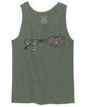 Cool Graphic Good Vibes Cassette Gun Music Love men's Tank Top