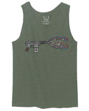 Cool Graphic Good Vibes Cassette Gun Music Love men's Tank Top