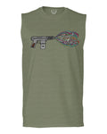 Cool Graphic Good Vibes Cassette Gun Music Love men Muscle Tank Top sleeveless t shirt