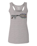 Cool Graphic Good Vibes Cassette Gun Music Love  women's Tank Top sleeveless Racerback