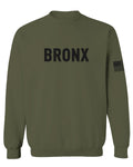 Black Fonts New York Bronx NYC Cool City Street wear men's Crewneck Sweatshirt