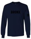 Black Fonts New York Bronx NYC Cool City Street wear mens Long sleeve t shirt