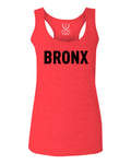 Black Fonts New York Bronx NYC Cool City Street wear  women's Tank Top sleeveless Racerback