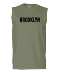 Black Fonts New York Brooklyn NYC Cool City American men Muscle Tank Top sleeveless t shirt