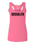Black Fonts New York Brooklyn NYC Cool City American  women's Tank Top sleeveless Racerback
