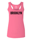 Black Fonts New York Brooklyn NYC Cool City American  women's Tank Top sleeveless Racerback