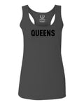 Black Fonts New York Queen NYC Cool City American Hip hop Flag  women's Tank Top sleeveless Racerback