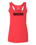 Black Fonts New York Queen NYC Cool City American  women's Tank Top sleeveless Racerback