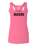 Black Fonts New York Queen NYC Cool City American Hip hop Flag  women's Tank Top sleeveless Racerback