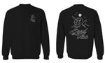 Good Vibe Bones Hand Shaka Cool Summer surf Beach men's Crewneck Sweatshirt