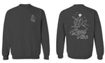Good Vibe Bones Hand Shaka Cool Summer surf Beach men's Crewneck Sweatshirt