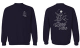 Good Vibe Bones Hand Shaka Cool Summer surf Beach men's Crewneck Sweatshirt