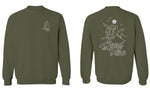Good Vibe Bones Hand Shaka Cool Summer surf Beach men's Crewneck Sweatshirt