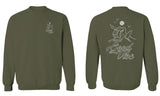 Good Vibe Bones Hand Shaka Cool Summer surf Beach men's Crewneck Sweatshirt