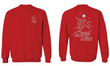Good Vibe Bones Hand Shaka Cool Summer surf Beach men's Crewneck Sweatshirt