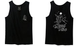 Good Vibe Bones Hand Shaka Cool Summer surf Beach men's Tank Top