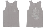 Good Vibe Bones Hand Shaka Cool Summer surf Beach men's Tank Top
