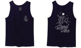 Good Vibe Bones Hand Shaka Cool Summer surf Beach men's Tank Top