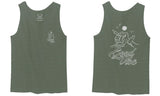 Good Vibe Bones Hand Shaka Cool Summer surf Beach men's Tank Top