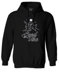 Front Good Vibe Bones Hand Shaka Cool Summer surf Beach Hipster Graphic Sweatshirt Hoodie