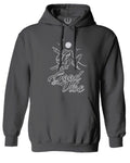 Front Good Vibe Bones Hand Shaka Cool Summer surf Beach Hipster Graphic Sweatshirt Hoodie