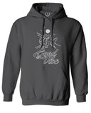 Front Good Vibe Bones Hand Shaka Cool Summer surf Beach Hipster Graphic Sweatshirt Hoodie