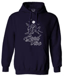 Front Good Vibe Bones Hand Shaka Cool Summer surf Beach Hipster Graphic Sweatshirt Hoodie