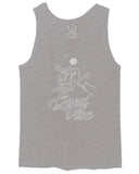 Front Good Vibe Bones Hand Shaka Cool Summer surf Beach Hipster Graphic men's Tank Top