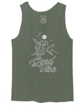 Front Good Vibe Bones Hand Shaka Cool Summer surf Beach Hipster Graphic men's Tank Top