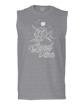 Front Good Vibe Bones Hand Shaka Cool Summer surf Beach Hipster Graphic men Muscle Tank Top sleeveless t shirt