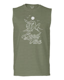 Front Good Vibe Bones Hand Shaka Cool Summer surf Beach Hipster Graphic men Muscle Tank Top sleeveless t shirt