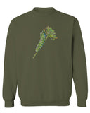 Vintage Caterpillar Paint Floral Retro Graphic men's Crewneck Sweatshirt