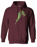 Vintage Caterpillar Paint Floral Retro Graphic Sweatshirt Hoodie