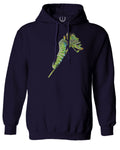 Vintage Caterpillar Paint Floral Retro Graphic Sweatshirt Hoodie