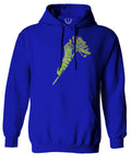 Vintage Caterpillar Paint Floral Retro Graphic Sweatshirt Hoodie
