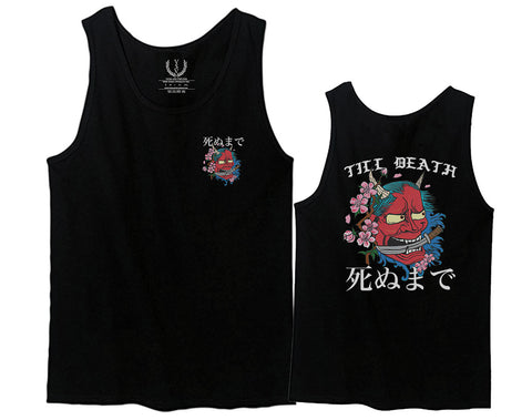 Demon Graphic Traditional Japanese Till Death men's Tank Top