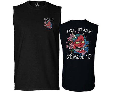 Demon Graphic Traditional Japanese Till Death men Muscle Tank Top sleeveless t shirt