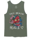 Front Demon Graphic Traditional Japanese Till Death Good Vibes men's Tank Top