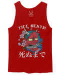 Front Demon Graphic Traditional Japanese Till Death Good Vibes men's Tank Top