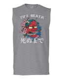 Front Demon Graphic Traditional Japanese Till Death Good Vibes men Muscle Tank Top sleeveless t shirt