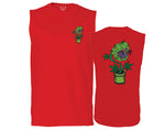 Funny 420 Stoned Day Weed Marijuana Kush Pot Leaf Cannabis Plant men Muscle Tank Top sleeveless t shirt