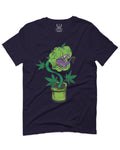 Front Funny 420 Stoned Day Weed Marijuana Pot Leaf Cannabis Plant For men T Shirt