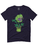 Front Funny 420 Stoned Day Weed Marijuana Pot Leaf Cannabis Plant For men T Shirt