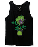 Front Funny 420 Stoned Day Weed Marijuana Pot Leaf Cannabis Plant men's Tank Top