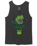 Front Funny 420 Stoned Day Weed Marijuana Pot Leaf Cannabis Plant men's Tank Top